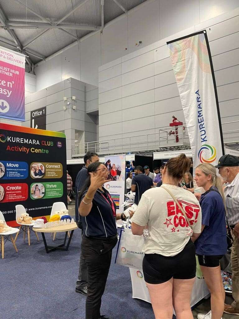 Connecting with Visitors and explaining Kuremara Team about Kuremara Club at Brisbane Disability Connection Expo event 2025