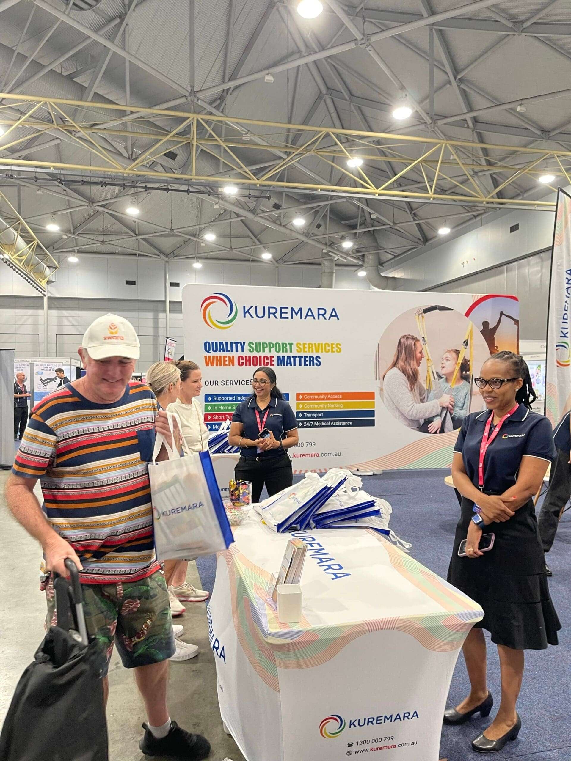 Connecting with Visitors at Kuremara's Stand in Brisbane Disability Connection Expo event-2025-1