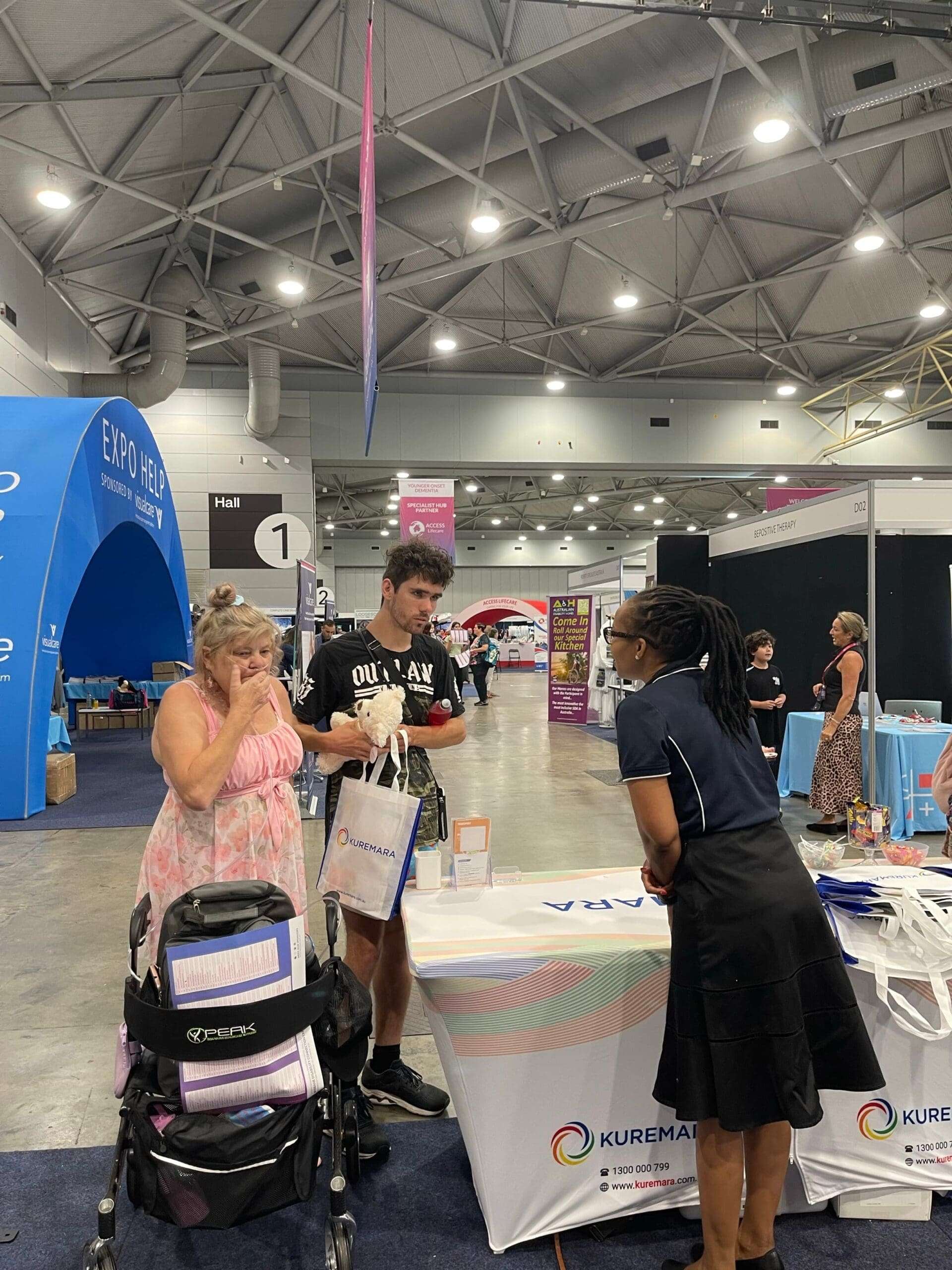 Connecting with Visitors at Kuremara's Stand in Brisbane Disability Connection Expo event 2025