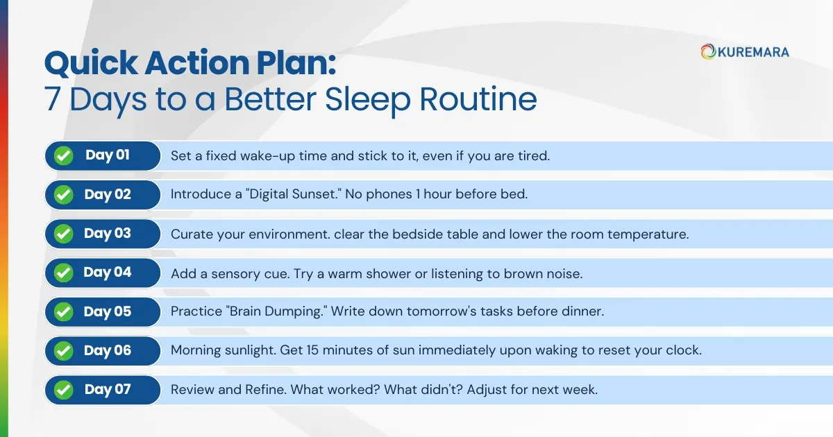 Quick Action Plan: 7 Days to a Better Sleep Routine 