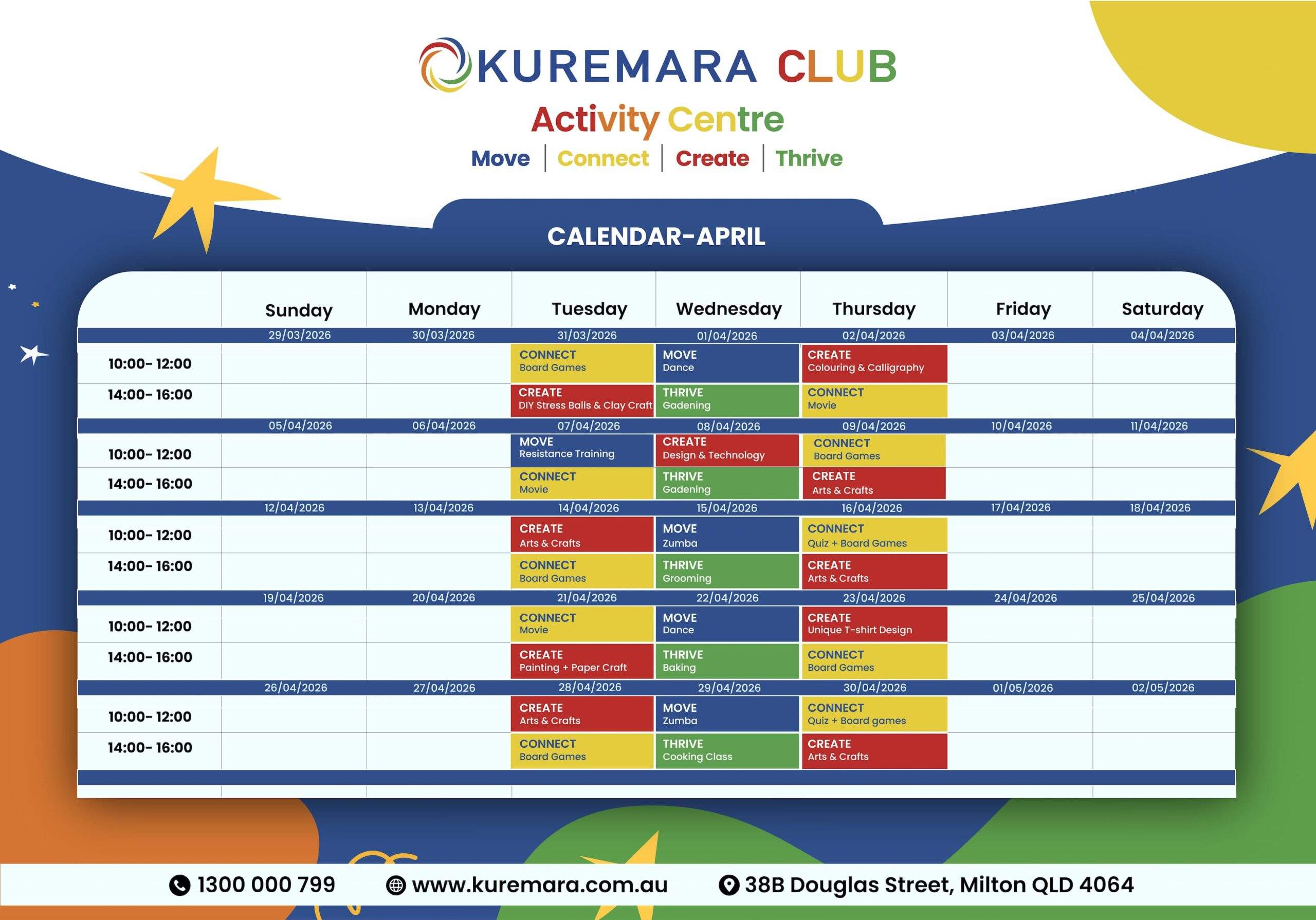 Kuremara Club Calender APRIL 2026