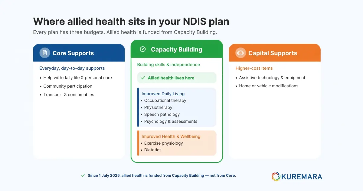 Where allied health sits in your NDIS plan 
