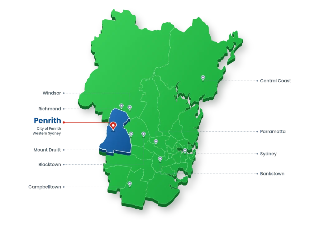 penrith-service-area-map