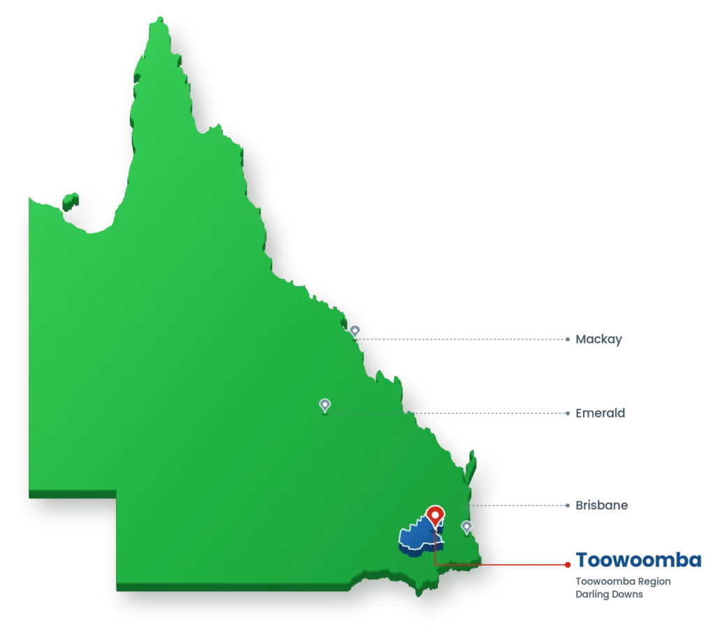 toowoomba service area map
